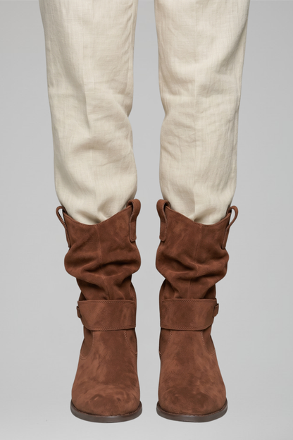 Sanna | Women's Textured Suede Mid Calf Boot