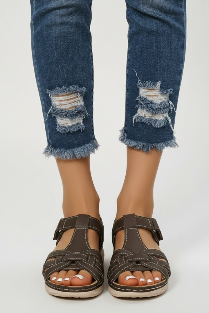 Valentina | Women's Woven Open Toe Sneaker