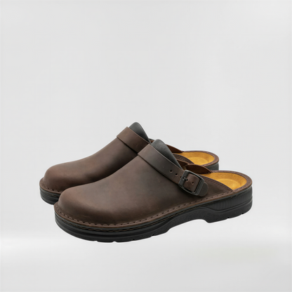 Dennis | Men's Suede Buckle Strap Mule