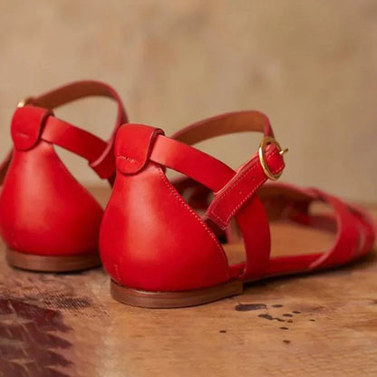 Aileen | Women's Woven Ankle Strap Slide
