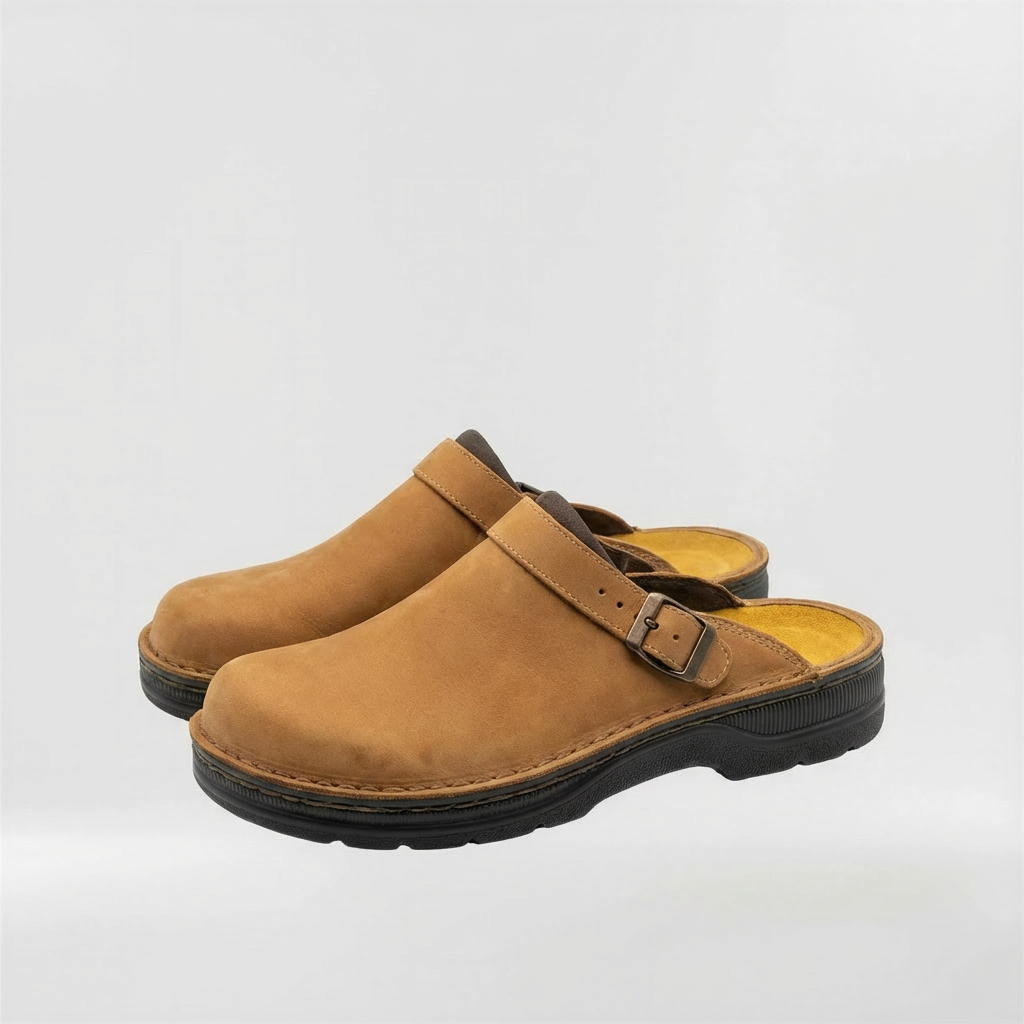 Dennis | Men's Suede Buckle Strap Mule