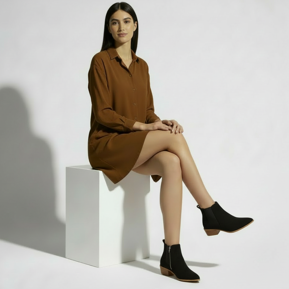 Lavinia | Women's Suede Pointed Toe Ankle Boot
