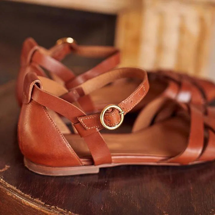 Aileen | Women's Woven Ankle Strap Slide