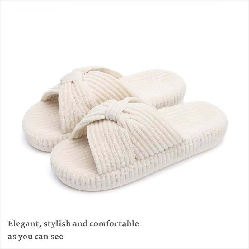 Una | Women's Bow Open Toe Slipper