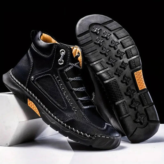 Hannes | Men's Leather Wide Fit Hiking Boot