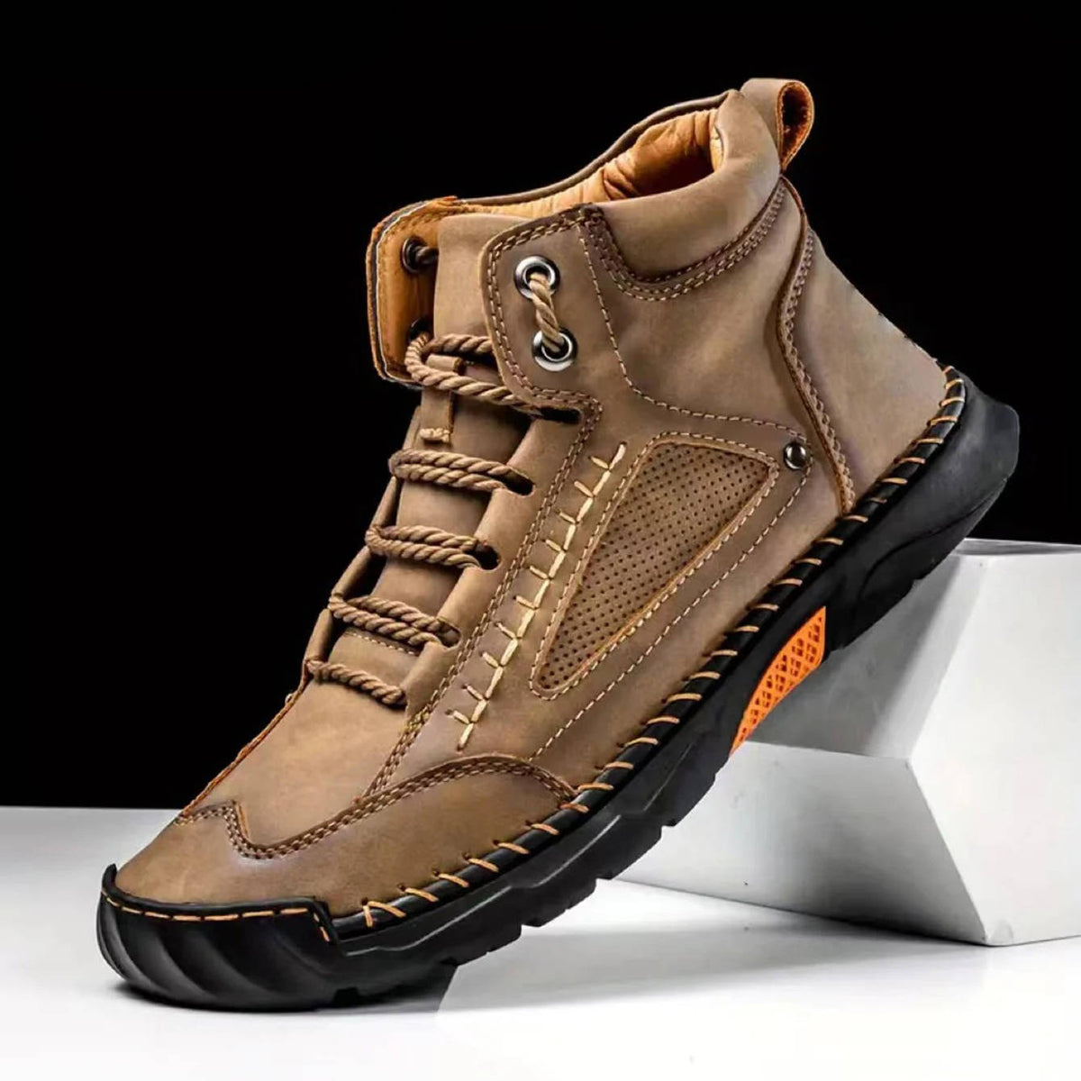 Caleb | Men's Leather Wide Fit Hiking Boot