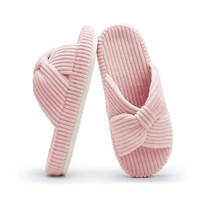 Una | Women's Bow Open Toe Slipper