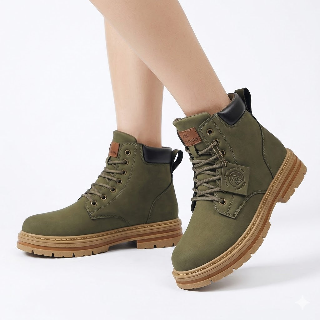 Fergus | Men's Leather Look Lace Up Boot