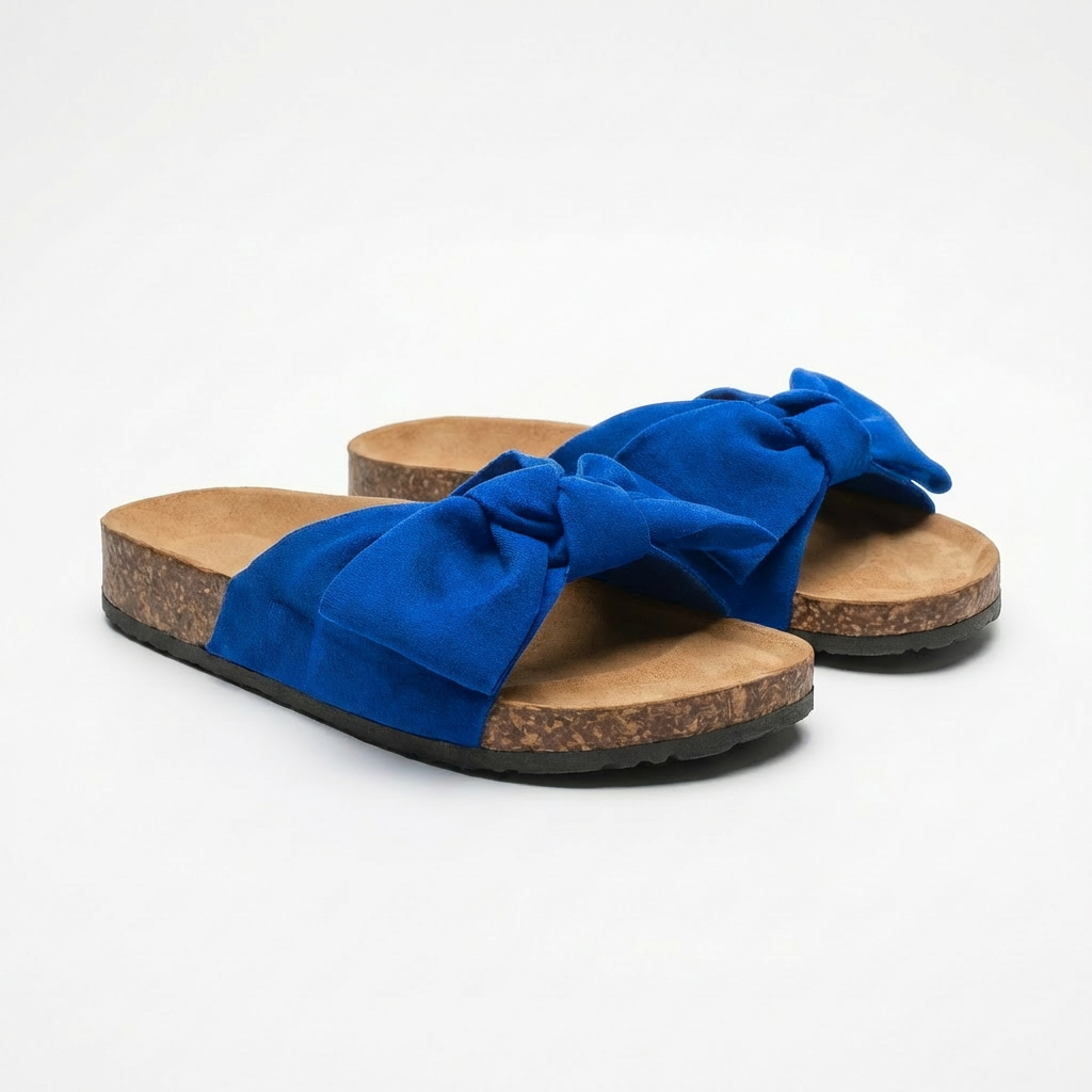 Enid | Women's Stripe Bow Slide
