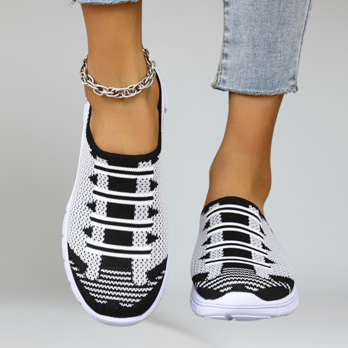 Fanny | Women's Patchwork Mesh Slide
