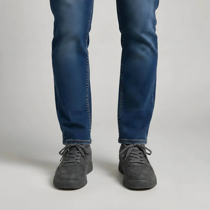 Declan | Men's Leather Look Flat Profile Sneaker