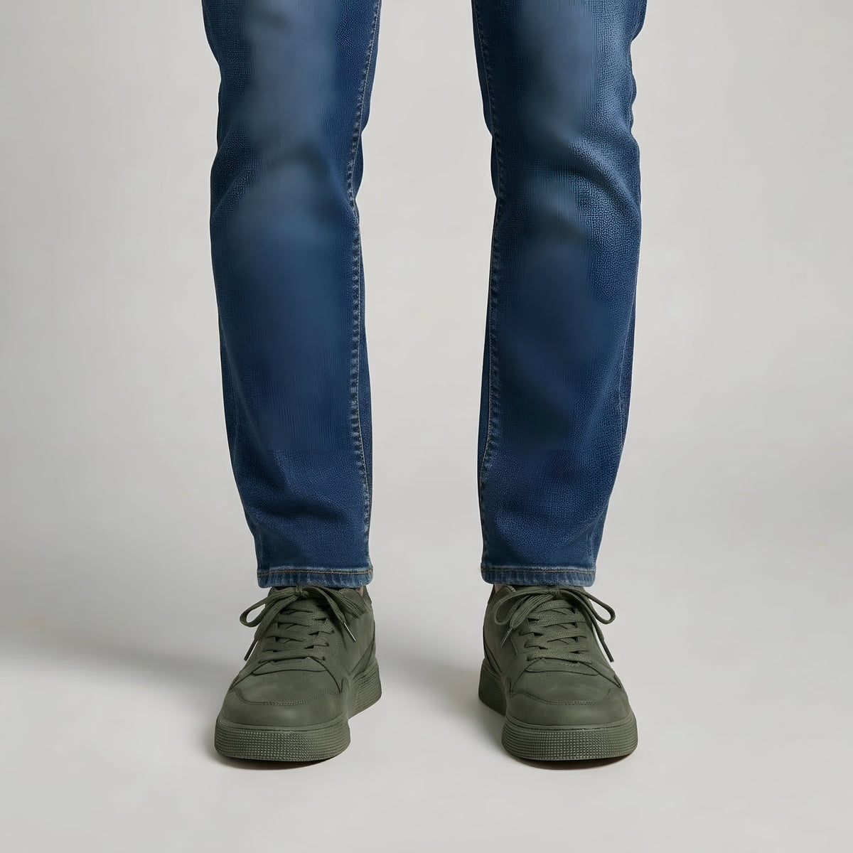 Declan | Men's Leather Look Flat Profile Sneaker