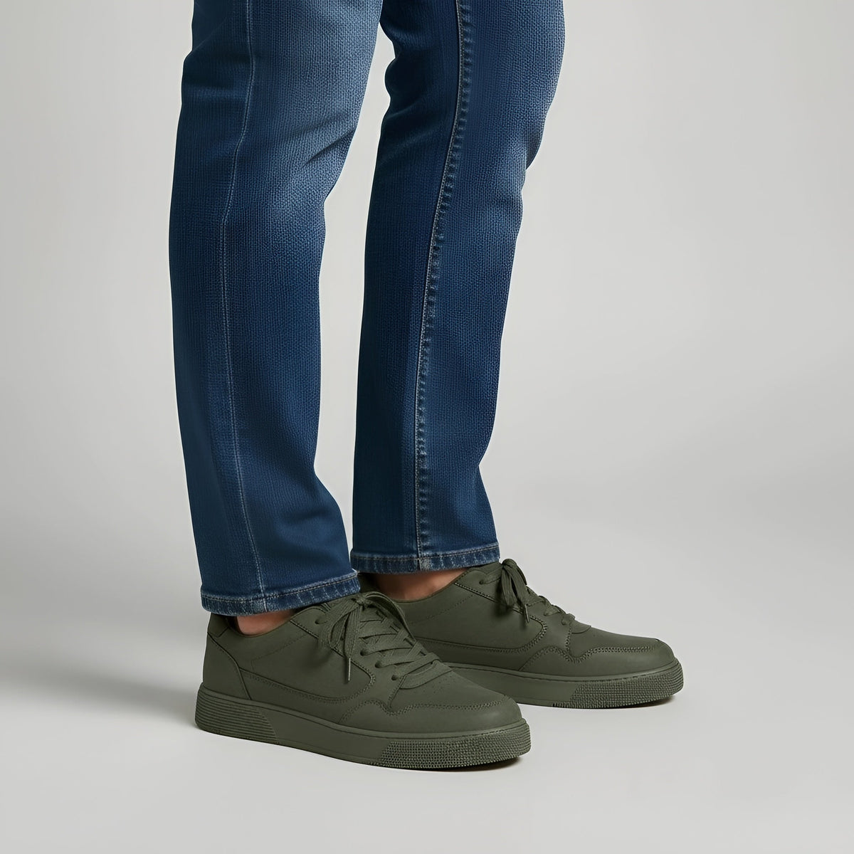 Declan | Men's Leather Look Flat Profile Sneaker
