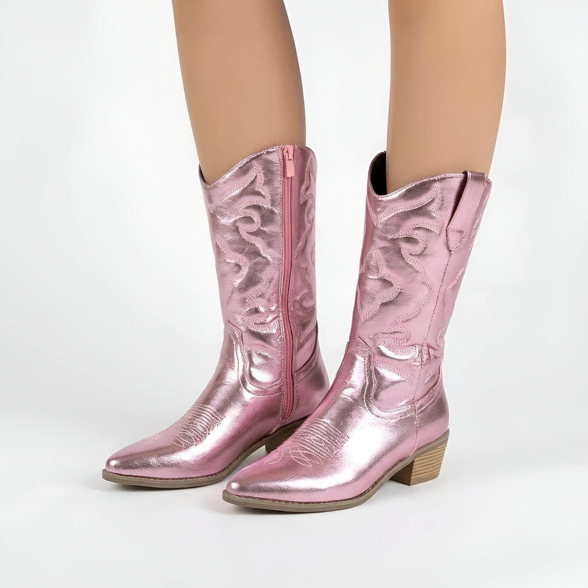 Lorena | Women's Embroidery Denim Ankle Boot