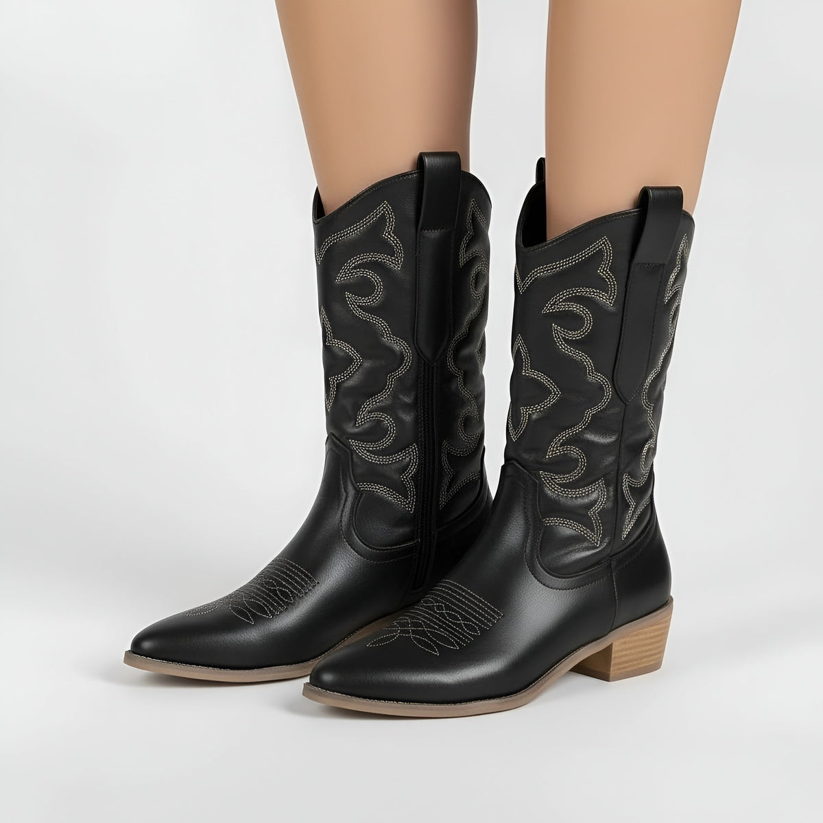 Lorena | Women's Embroidery Denim Ankle Boot