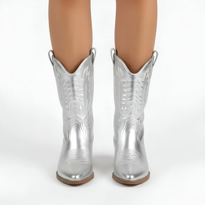 Lorena | Women's Embroidery Denim Ankle Boot