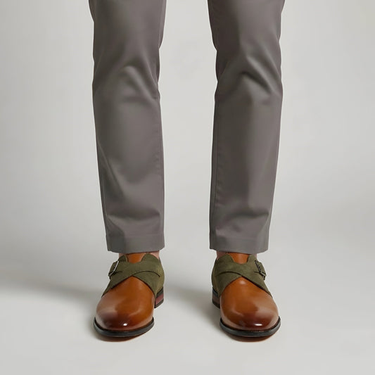 Kurt | Men's Leather Look Buckle Strap Dress Shoe
