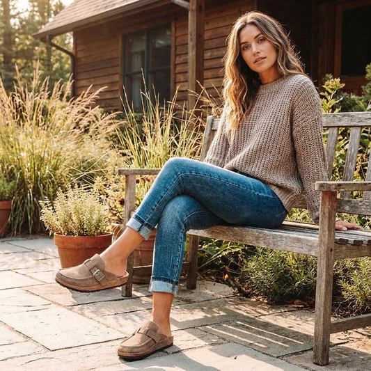 Felicity | Women's Suede Buckle Strap Mule