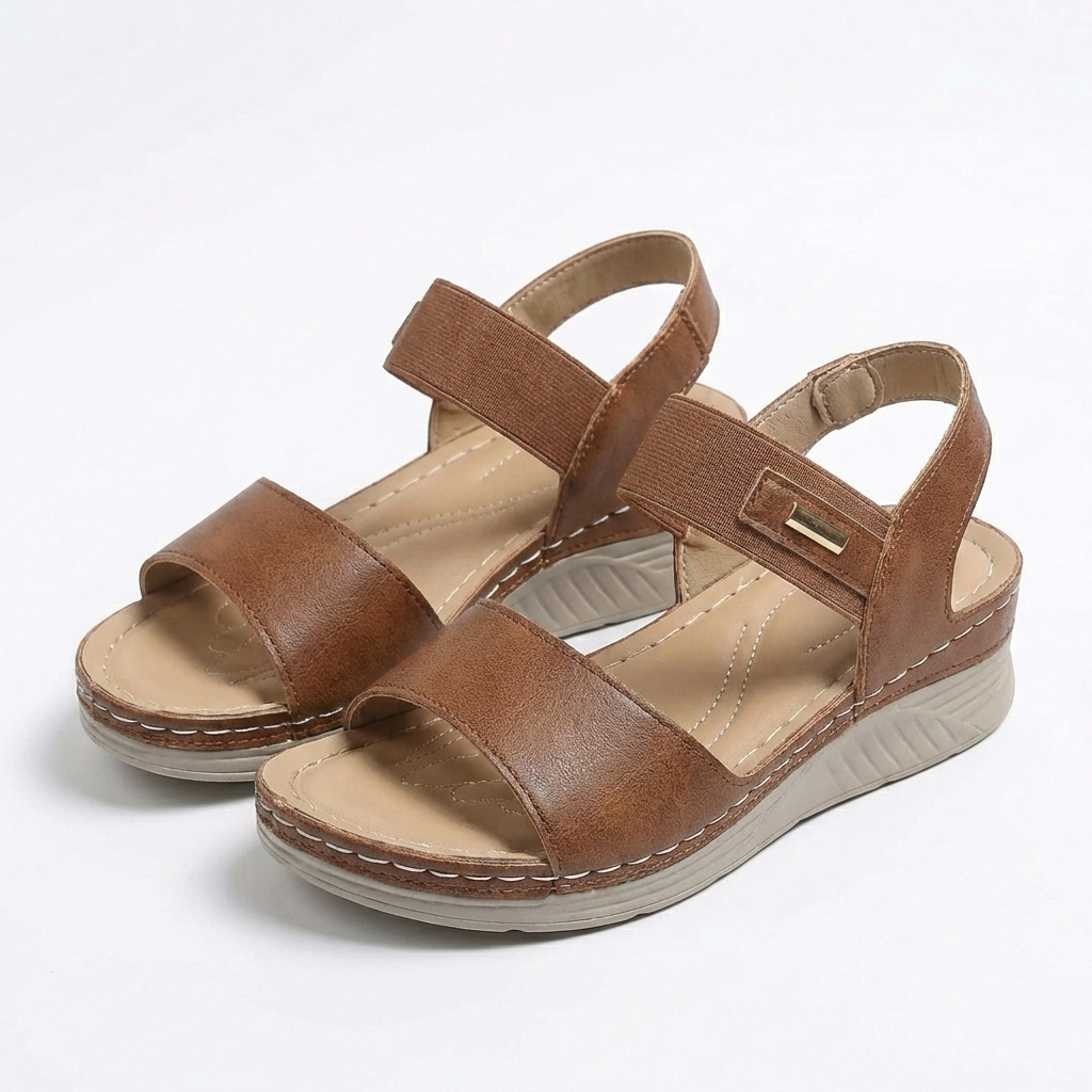Fenna | Women's Leather Look Touch Sneaker