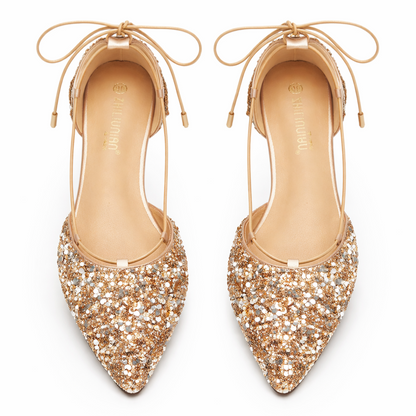 Winifred | Women's Set Stones Pointed Toe Flat Shoe