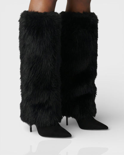 Wren | Women's Textured Suede Look Knee High Boot
