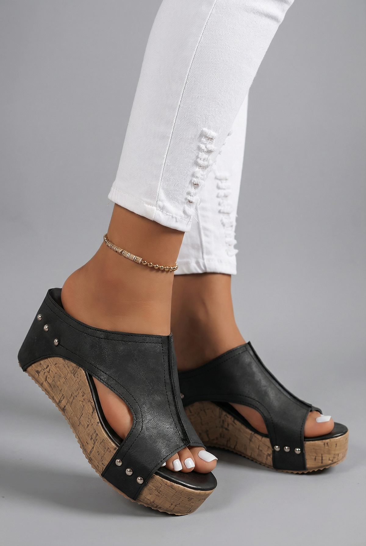 Anais | Women's Studs Open Toe Slide