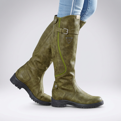 Veronica | Women's Buckle Strap Grooved Boot