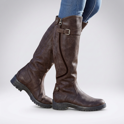 Veronica | Women's Buckle Strap Grooved Boot