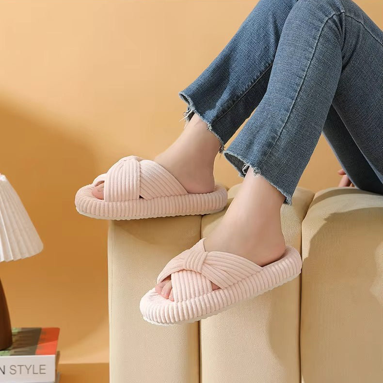 Una | Women's Bow Open Toe Slipper