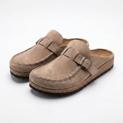 Ivana | Women's Suede Buckle Strap Mule