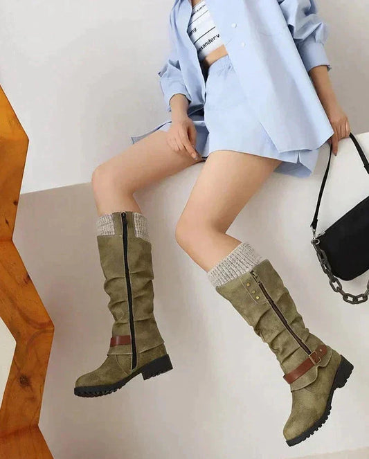 Karin | Women's Leather Look Lace Up Boot