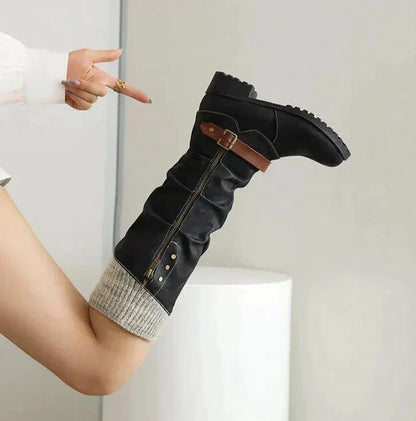 Karin | Women's Leather Look Lace Up Boot
