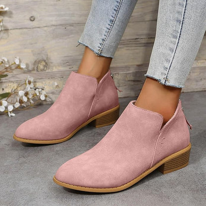 Katalin | Women's Suede Look Pointed Toe Ankle Boot