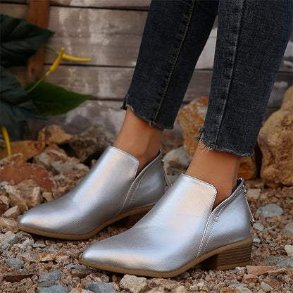 Katalin | Women's Suede Look Pointed Toe Ankle Boot