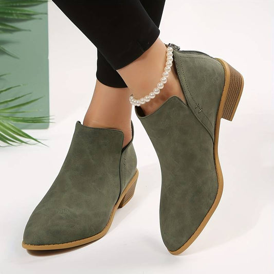 Katalin | Women's Suede Look Pointed Toe Ankle Boot