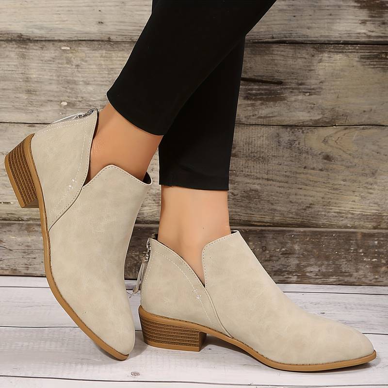 Katalin | Women's Suede Look Pointed Toe Ankle Boot