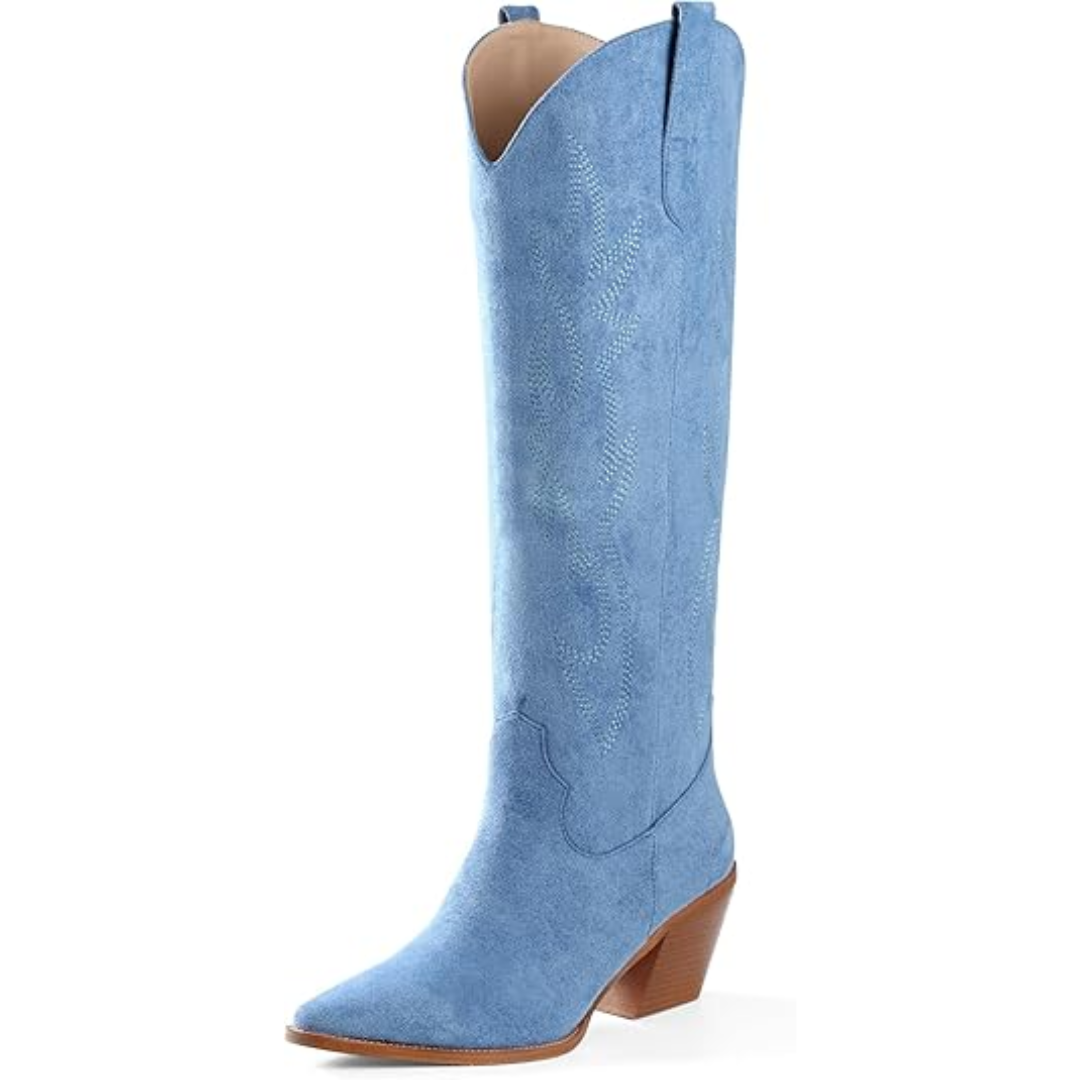 Judith | Women's Suede Slip on Western Boot