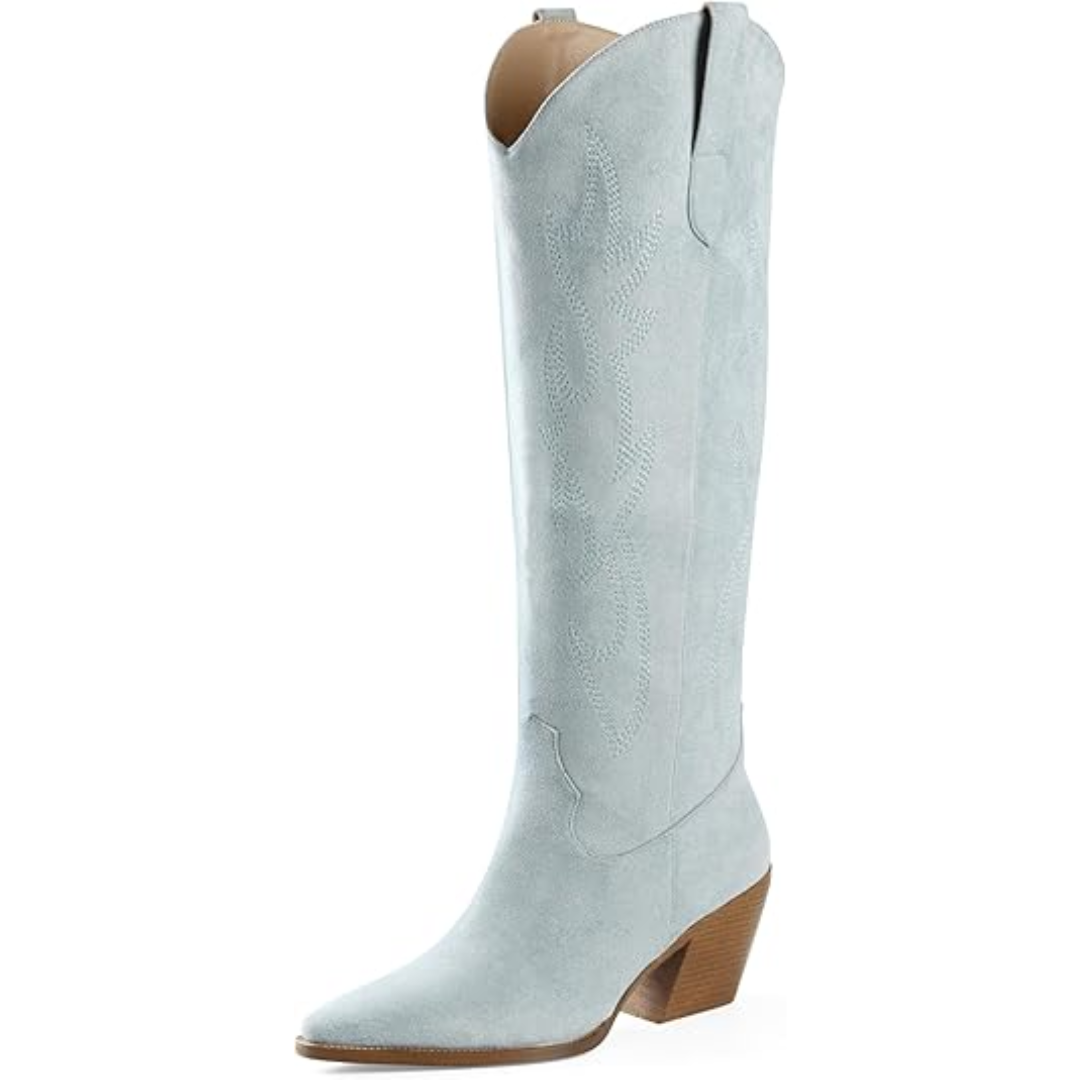 Judith | Women's Suede Slip on Western Boot