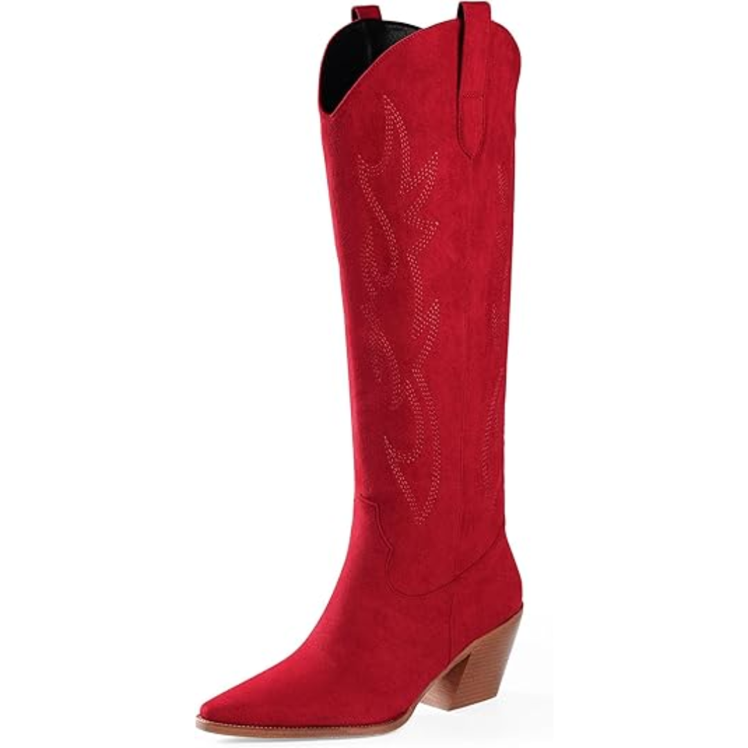 Judith | Women's Suede Slip on Western Boot