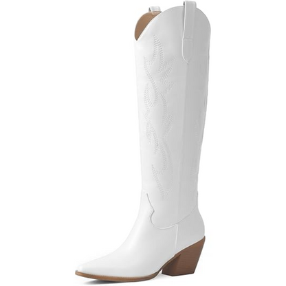 Judith | Women's Suede Slip on Western Boot