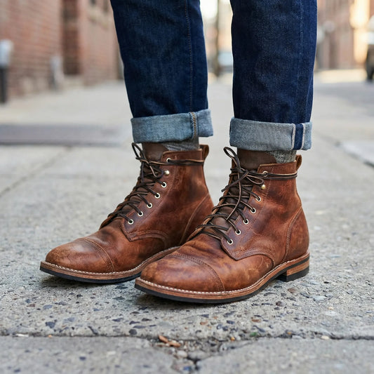 Leo | Men's Textured Dial Ankle Boot