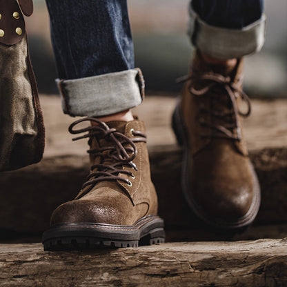 Leonard | Men's Textured Suede Look Boot