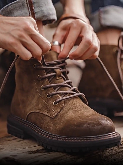 Leonard | Men's Textured Suede Look Boot