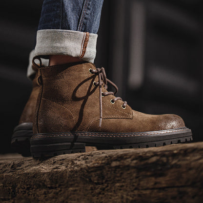 Leonard | Men's Textured Suede Look Boot