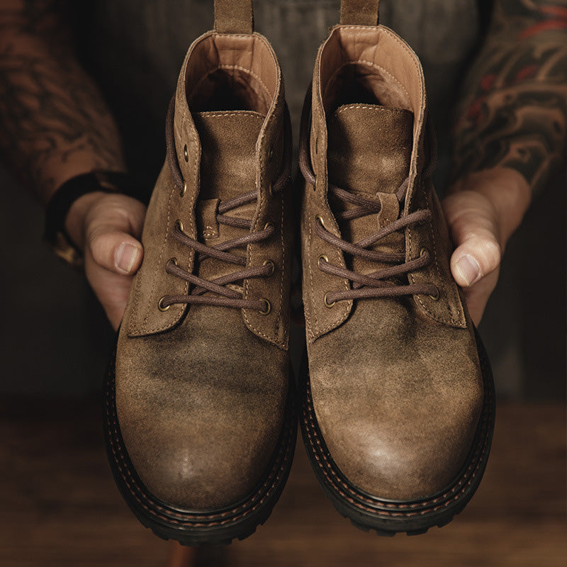 Leonard | Men's Textured Suede Look Boot