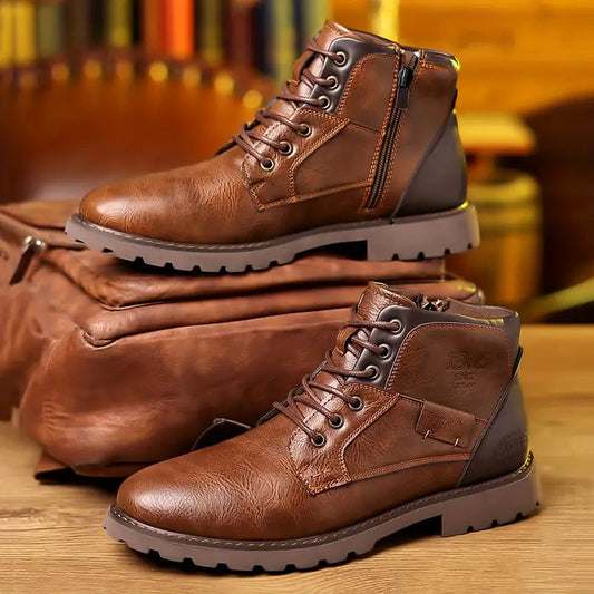 Lorenz | Men's Smooth Lace Up Ankle Boot