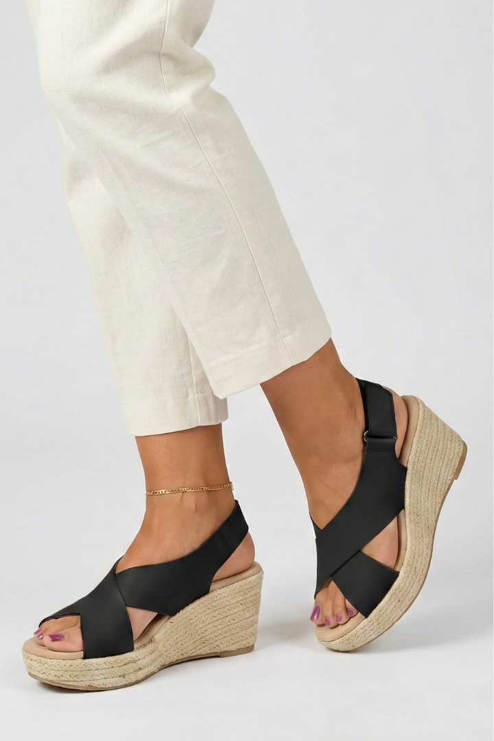 Luisa | Women's Open Toe Slingback Strap Espadrille