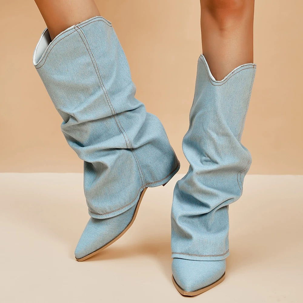 Leonie | Women's Synthetic Pointed Toe Boot