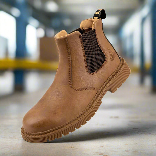 Ludwig | Men's Leather Look Wide Fit Work Boot