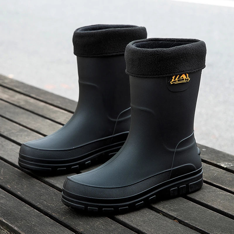 Marius | Men's Slip on Grooved Rain Boot
